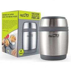 Deals, Discounts & Offers on Home & Kitchen - Home Puff Double Wall Vacuum Insulated Stainless Steel Food Jar, 380 ml, Grey