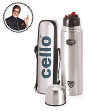 Deals, Discounts & Offers on Home & Kitchen - Cello Flip Style Stainless Steel Flask, 1 Litre, Silver