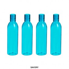 Deals, Discounts & Offers on Home & Kitchen - Steelo Savory Plastic Water Bottle, 1 Litre, Set of 4, Turkish Blue