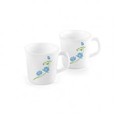 Deals, Discounts & Offers on Home & Kitchen - Cello Neelkamal Opalware Sisely Mug Set, 2-Pieces, White