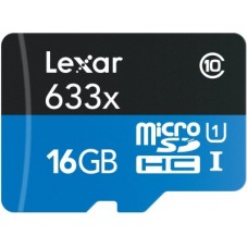 Deals, Discounts & Offers on Computers & Peripherals - Lexar High-Performance 633x 16 GB MicroSDHC Class 10 95 MB/s Memory Card(With Adapter)