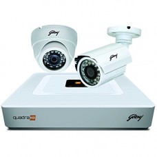 Deals, Discounts & Offers on  - Godrej Security Solutions See Thru 720P 4 Channel 1 Dome 1 Bullet CCTV Kit (White)
