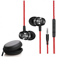Deals, Discounts & Offers on  - WeCool Mr.Bass W001 Snug Fit Metallic in Ear Earphones For Mobile with Mic + Free Carry Case
