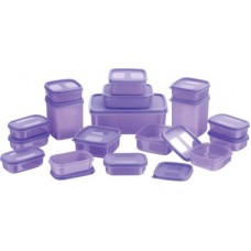 Deals, Discounts & Offers on Kitchen Containers - MasterCook 17 Pieces - 200 ml, 330 ml, 1630 ml, 150 ml, 500 ml, 700 ml PP (Polypropylene) Food Storage(Pack of 17, Violet)