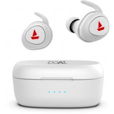 Deals, Discounts & Offers on Headphones - boAt AirDopes 411 Bluetooth Headset with Mic(White, In the Ear)