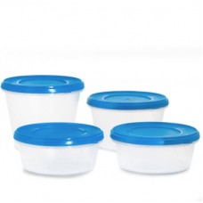 Deals, Discounts & Offers on Kitchen Containers - Flipkart SmartBuy Nesterware Containers Pack of 4 with Flexi Lid(Pack of 4, White, Blue)