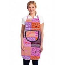 Deals, Discounts & Offers on  - Super India Printed Modern PVC Waterproof Kitchen Apron with Front Pocket, Pink