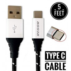 Deals, Discounts & Offers on  - Regor Type-C Cable, 5 Ft/1.5Mtr, Rugged Connectors,Nylon Braided