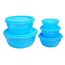 Deals, Discounts & Offers on Home & Kitchen - Princeware Store Fresh Plastic Bowl Package Container, Set of 5, Blue