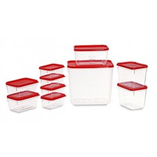 Deals, Discounts & Offers on Home & Kitchen - All Time Plastics Polka Container Set, 10-Pieces, Red