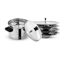 Deals, Discounts & Offers on Cookware - Pigeon Stainless Steel 4 Plates Induction & Standard Idli Maker(4 Plates , 16 Idlis )