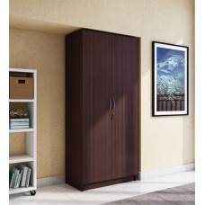 Deals, Discounts & Offers on Furniture - Two Door Wardrobe in Walnut Finish At Effective Price Of Rs.3499