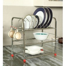 Deals, Discounts & Offers on  - Furntec Stainless Steel 3 layer Kitchen rack