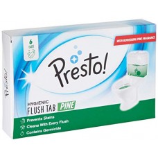 Deals, Discounts & Offers on Personal Care Appliances - Amazon Brand Presto! Hygienic Flush Tabs, Pine 50 g (Pack of 6)