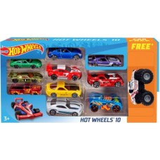 Deals, Discounts & Offers on Toys & Games - Hot Wheels Promo Pack (10 car Pack+ 1 monster Jam Car) New Edition 2018(Multicolor)