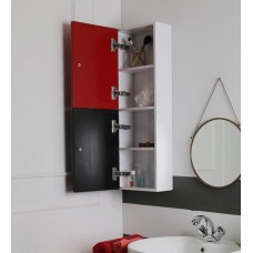 Deals, Discounts & Offers on  - JJ Sanitaryware Len Black & Red PVC Bathroom Cabinet