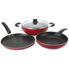 Deals, Discounts & Offers on Cookware - Flipkart SmartBuy Induction Bottom Cookware Set of 3(Aluminium, 3 - Piece)