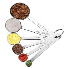 Deals, Discounts & Offers on  - Lifetime Homitt Multifunction Stainless Steel Cup Spoon Set with Precise Measurements 6 Pieces