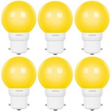 Deals, Discounts & Offers on  - Luminous 0.5 W Round B22 D LED Bulb(Yellow, Pack of 6)
