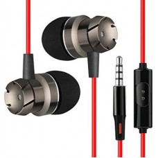 Deals, Discounts & Offers on Headphones - PTron HBE6 Wired Headset with Mic(Red & Black, In the Ear)