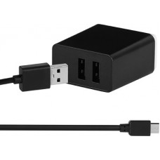 Deals, Discounts & Offers on Mobile Accessories - Billion 5V 3A ESU431 Dual Port Mobile Charger(Black, Cable Included)