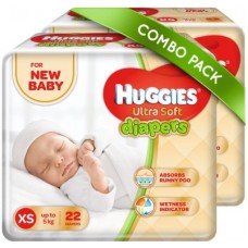 Deals, Discounts & Offers on Baby Care - Huggies Ultra Soft Diaper - XS(44 Pieces)