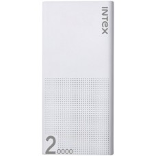 Deals, Discounts & Offers on Power Banks - Intex 20000 mAh Power Bank (IT-PB 20K Poly)(White, Lithium Polymer)