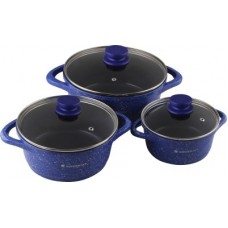 Deals, Discounts & Offers on Cookware - Wonderchef Ceramide Set Blue Cook and Serve Casserole Set(1200 ml, 2300 ml, 3900 ml)