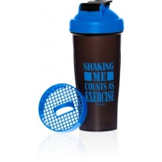 Deals, Discounts & Offers on  - Adrenex by Flipkart 600ml, BPA Free, Microwave Safe Shaker with Mixer Mesh(Pack of 1, Black, Blue)