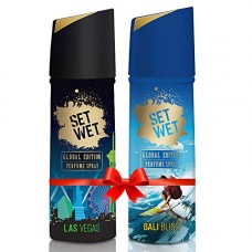 Deals, Discounts & Offers on Personal Care Appliances - Set Wet Global Edition Bali Bliss with Las Vegas Live Perfume Spray, 120ml (Pack of 2)