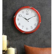 Deals, Discounts & Offers on Home Decor & Festive Needs - Red Plastic Contemporary Wall Clock By Ajanta