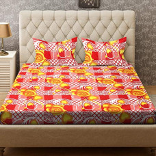 Deals, Discounts & Offers on  - Bombay Dyeing Felix 136 TC Microfibre Double Bedsheet with 2 Pillow Covers (White)