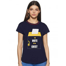 Deals, Discounts & Offers on  - [Size M] United Colors of Benetton Women's Plain Regular fit T-Shirt