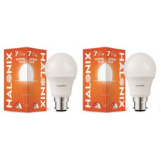 Deals, Discounts & Offers on  - Halonix 7 W Round B22 LED Bulb(White, Pack of 2)