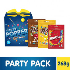 Deals, Discounts & Offers on Grocery & Gourmet Foods - Party Poppers Assorted Chocolates and Candy Diwali Gift Pack (M&M's, Skittles)- 268g