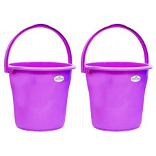Deals, Discounts & Offers on  - Princeware Duro Unbreakable Bucket Having Capacity of 16 Ltrs Each in Set of Two Available in Pink, Plain Bucket, Strong and Sturdy