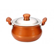Deals, Discounts & Offers on Home & Kitchen - Butterfly Matchless Non-Stick Aluminium Saute Pan with Lid, 13.5 cm, Gold