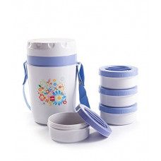 Deals, Discounts & Offers on Home & Kitchen - Cello Micra Insulated 4 Container Lunch Carrier, Grey
