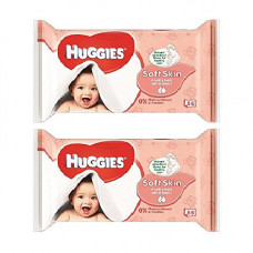 Deals, Discounts & Offers on  - Huggies Soft Skin with Vitamin E 56 Count Baby Wipes Pack of 2