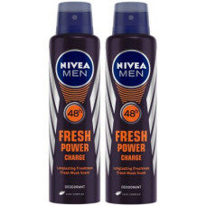 Deals, Discounts & Offers on  - Nivea Men Fresh Power Charge Deodorant Deodorant Spray - For Men(300 ml, Pack of 2)