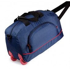 Deals, Discounts & Offers on  - The Clownfish Hunter Series 40 liters Polyester Travel Duffle Trolley, Duffel Bag with Wheels (Navy)