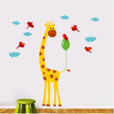 Deals, Discounts & Offers on  - Nilaya by Asian Paints Large Wall Ons Giraffe Birds and Balloons Wall Sticker Sticker(Pack of 1)