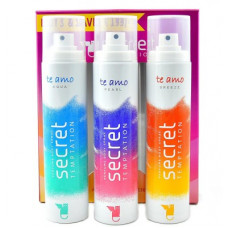 Deals, Discounts & Offers on  - Secret Temptation Te Amo combo (120 ml x 3) Body Mist - For Women(360 ml, Pack of 3)