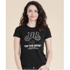 Deals, Discounts & Offers on Women - [Size M] LeeTypography Women Round Neck Black T-Shirt