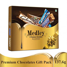 Deals, Discounts & Offers on Grocery & Gourmet Foods - Snickers Medley Assorted Chocolates Diwali Gift Pack (Snickers, Bounty, M&Ms, Galaxy), 137.6g