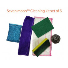 Deals, Discounts & Offers on  - Seven Moon Kitchen Washing Scrubber,Still Scrubber,Sponge Scrub pad, Foam pad,Cloth 5+1 Set Cleaning Kit