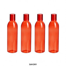 Deals, Discounts & Offers on Home & Kitchen - Steelo Savory Plastic Water Bottle, 1 Litre, Set of 4, Red