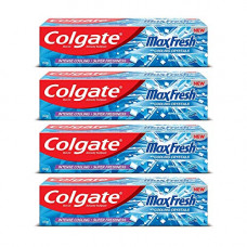 Deals, Discounts & Offers on Personal Care Appliances - Colgate Max Fresh Anti-Cavity Toothpaste, Peppermint Ice, 150gm (Pack of 4)