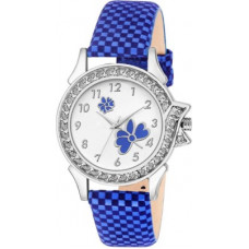 Deals, Discounts & Offers on Watches & Wallets - ANTICABlue Chex Genuine Leather Strap Girls Analog Watch - For Women