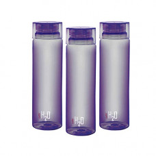 Deals, Discounts & Offers on Home & Kitchen - Cello H2O Round Plastic Water Bottle, 750ml, Set of 3, Purple